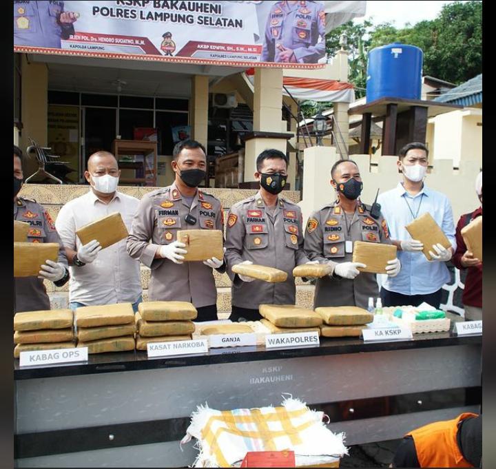 28 Kg Ganja Diamankan KSKP Bakauheni Lampung Selatan
